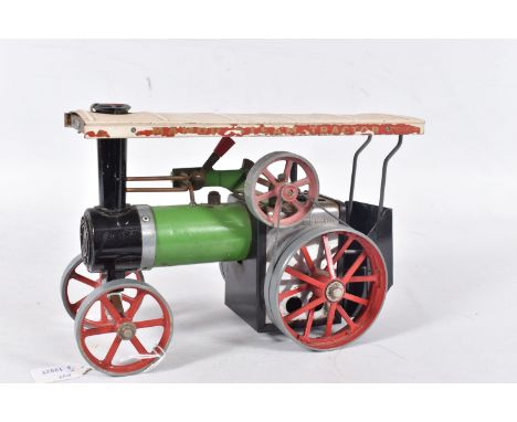 AN UNBOXED MAMOD LIVE STEAM TRACTION ENGINE, No.TE1, not tested, earlier version playworn condition with paint loss and wear,