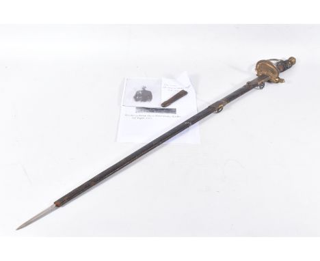 A GERMAN IMPERIAL COURT SWORD OF EARLY 20TH CENTURY, by the maker J.J.Runkel of Solingen, Germany, the blade is approximately