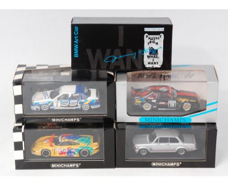 Minichamps 1/43rd scale BTCC, Daytona, DTM and Art Car Group, 5 plastic cased examples, to include Volvo 850 Saloon BTCC 1996