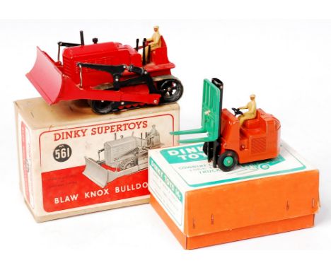 Dinky Toys Boxed Group, 2 examples to include No.14C Coventry Climax Fork Lift (GBVG), and No.561 Blaw Knox Bulldozer (GBG)