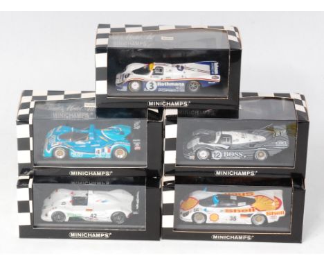 Minichamps 1/43rd scale Le Mans and Sebring Racing Car Group, 5 plastic cased examples, to include Porsche 956L Rothmans Winn