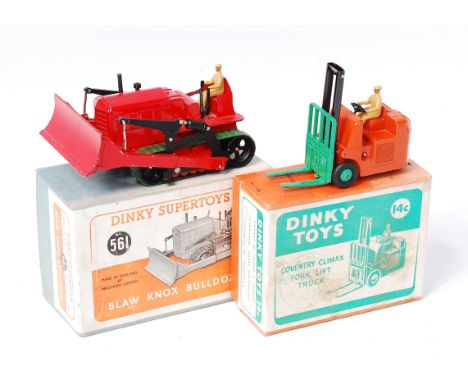 Dinky Toys Boxed Group, to include No.14C Coventry Climax Fork Lift (GVG-BG), and Dinky Toys, 561 Blaw Knox Bulldozer (G-BGVG