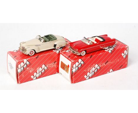 Western Models 1/43rd scale white metal group, 2 models to include WMS 74X, 1955 Lincoln Capri (Open Top), red body with red 