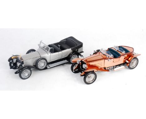 Franklin Mint 1/16th scale boxed diecast group, 2 examples, to include Rolls Royce 1925 Silver Ghost, and a 1921 Rolls Royce 