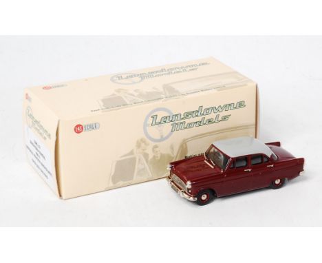 Lansdowne (Brooklin Models Limited) 1/43rd scale white metal model LDM 57, 1960 Ford Consul MK 2, maroon and grey body, in th