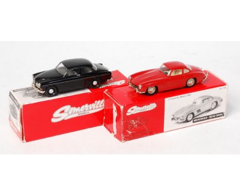 Somerville Models 1/43rd scale White Metal Group, 2 boxed examples, to include No.124 Volvo Amazon, black body with grey inte