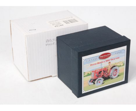 Britains Collectibles 'Vintage Farm Series', David brown 900 tractor, combined red and blue body/wheels, ref. No.08716, with 