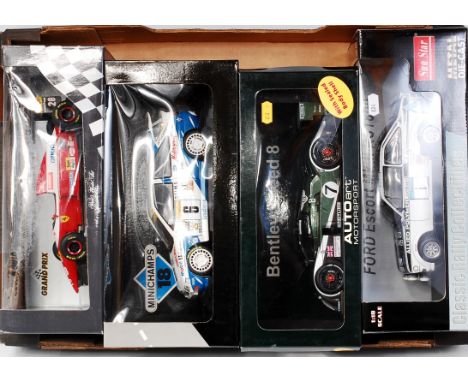 10 assorted 1/18th scale boxed diecasts, mixed manufacturers to include Minichamps, Auto Art, Kyosho, Revell, Sunstar and oth