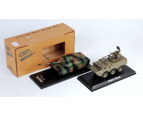 Replex 43, 1/50th scale white metal factory built model of a Leclerc Main Battle Tank, in Nato Camouflage, model No.307, in o