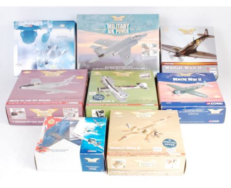 Corgi Aviation Archive mixed scale boxed aircraft group, 11 examples, some as issued and others have been displayed, model re