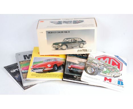 Auto Art 1/18th scale model of MGB GT Coupe MK2 1969, appears as issued, in the original box (NMM-BNM), sold with 5 various b