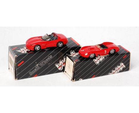 Western Models 1/43rd scale white metal group, 2 models to include WP125, 1992 Dodge Viper, finished in red (NMM-BVG), and WR