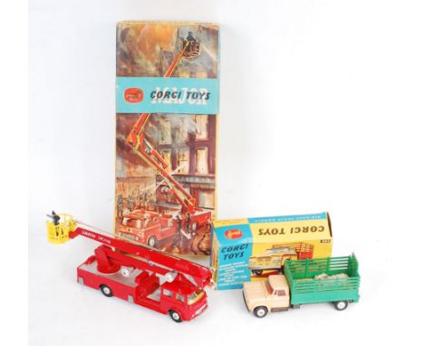 Corgi Toys, 1127 Simon Snorkel fire engine, red body with silver detailing, spun hubs, in the original lift-off lid polystyre