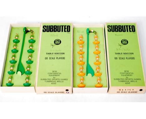 Subbuteo 1970s Boxed Football Team Group, 2 boxed examples, to include No.13 Holland (VGNM-BVG), and No.157 Mexico, with rare