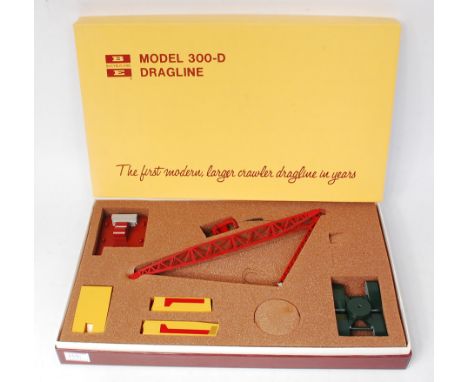 A boxed NZG? scale model of a 300-D Dragline in die cast and resin, made for American Bucyrus-Erie Board of Directors, in the