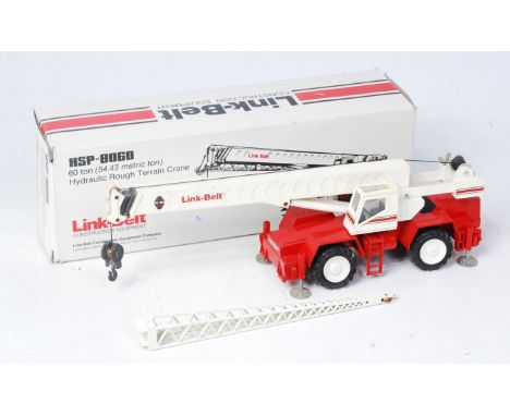 NZG No.318 1/50th scale model of a 60 Ton Hydraulic Rough Terrain Crane, finished in Link Belt Livery, in the original Link B