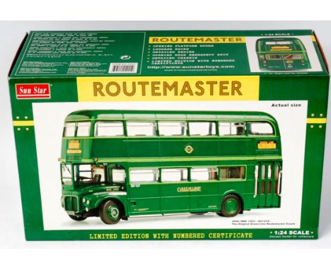 Sun Star 1/24th scale Limited Edition Model of a Routemaster RMC 1453-453 CLT Green Line Coach, Limited Edition, with certifi