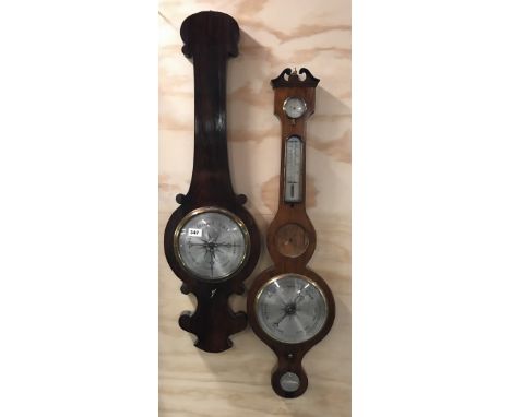 An 18th century mahogany veneered mercury barometer case and dial by J. Kaiser, B. Dilger & Co., of Regents Park, London. H. 