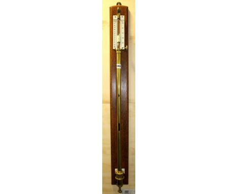 A Townson & Mercer, London, Fortinette Standard barometer. H. 107cms. 42". No mercury or thermometer. Prov. Swan Cottage, Thu