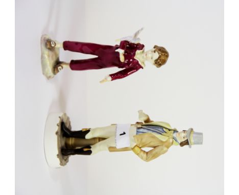 Two Royal Worcester porcelain figures, H. 21 and 16cms. One a/f