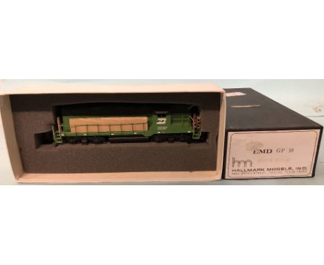 Hallmark models HO scale brass GP 18 Burlington Northern diesel locomotive