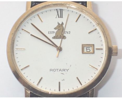 Rotary gents gold plated wristwatch CONDITION REPORT: This item is working at lotting.