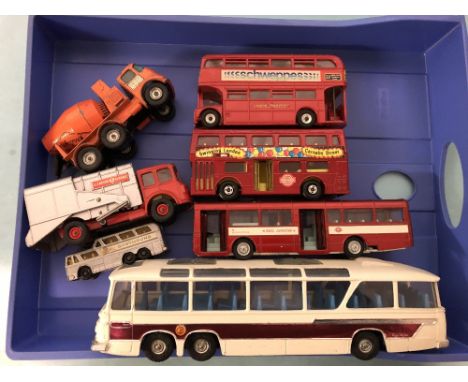 Mixed Dinky and Corgi diecast buses 