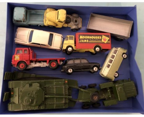 Mixed Corgi and Dinky diecast cars and trucks