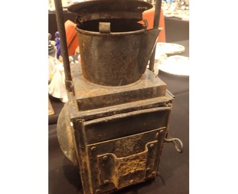 Corroded fish eye railway lamp