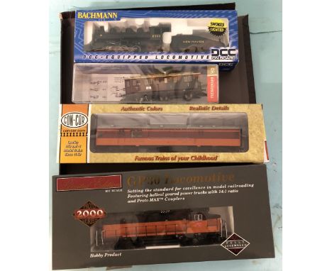 Bachmann Proto HO scale locomotives and rolling stock all boxed