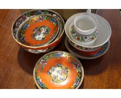 An Ansley part tea service, white and decorated with a floral band comprising two sandwich plates, cups, saucers and side pla