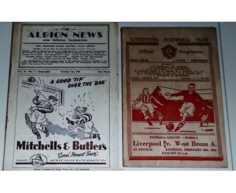 First Division fixtures 1949/50.
&nbsp;
At Albion October 1st, 1949. Good condition apart from rusty staples, light fold and 