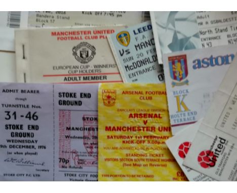 Good small collection of 43 Man Utd home &amp; away tickets from 1970's to 2000's + 1 Season Ticket. Majority good condition.