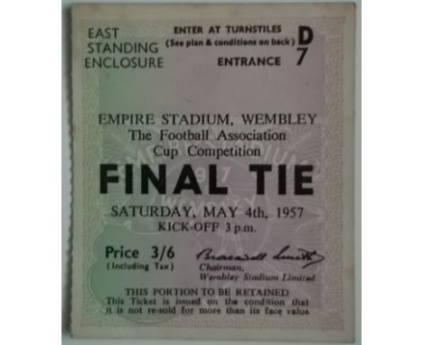 Very good condition ticket for the 1957 FA Cup Final