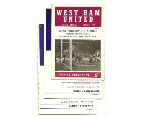 Division One fixtures.
&nbsp;
Home v Sunderland December 9th, 1967. Fine condition includes FLR.
Home v Stoke January 13th, 1