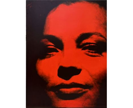 Bednorz, Peter (Paul Thierry)(1960 Dramatal bei Gleiwitz) "Romy - Orange". Mixed media und Malerei auf Leinwand, 2004. Unikat
