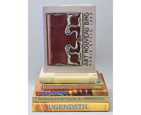 Sechs Titel Jugendstil.Weisberg: Art nouveau Bing-Paris style 1900, New York  1986; Hamann/ Hermand: Stilkunst um 1900, Akade