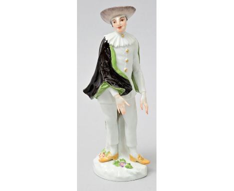 Petrolino, Meissen, Mitte 20. Jh.Porzellan, in polychromen Aufglasurfarben staffiert. Modell Peter Reinicke 1744 (Serie "Komö