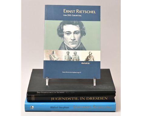 4 Titel Kunstgeschichte.Günther: Der Symbolismus in Sachsen, Michel Sandstein Verlag Dresden o. J; Jugendstil in Dresden: Auf