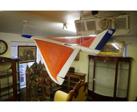 A vintage painted model of Concorde,&nbsp;143cm long.&nbsp; 