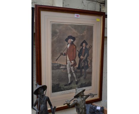 Of golfing interest: after Lemuel Francis Abbott, 'To the Society of Coffers at Blackheath', colour print, 42.5 x 30cm. 