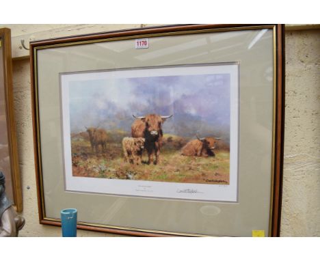 David Shepherd, 'Highland Mist', signed, numbered 63/975 and blind stamped, colour print, 24.5 x 40cm. 