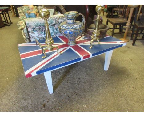 UNION FLAG PAINTED TOP COFFEE TABLE    