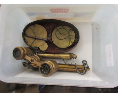BOX OF OPIUM SCALES ETC    