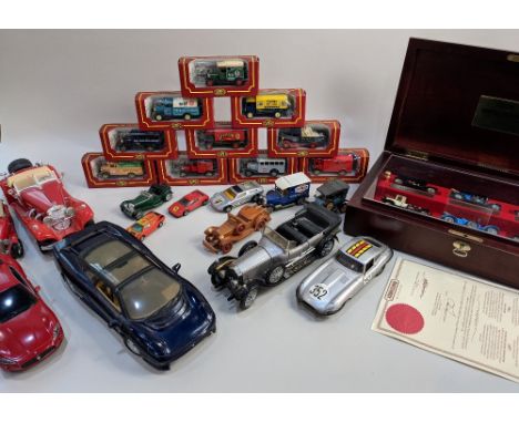 A collection of model motor vehicles, many die-cast, to include Matchbox Models of Yesteryear Connoisseurs Collection limited