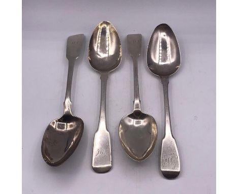 Four Various Georgian silver hallmarked spoons.