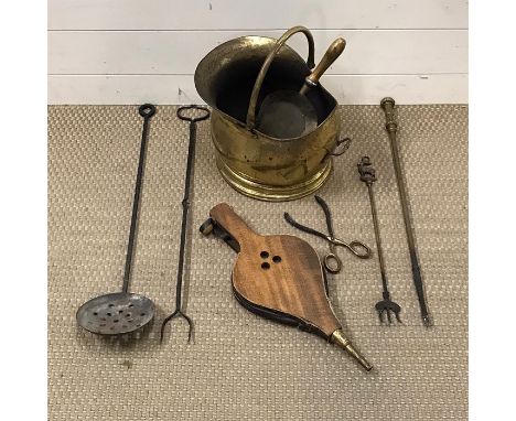 A selection of fire side tools 