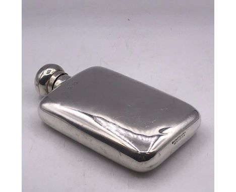 A Silver Hip Flask by Goldsmiths Company 112 Regent Street, hallmarked London 1900