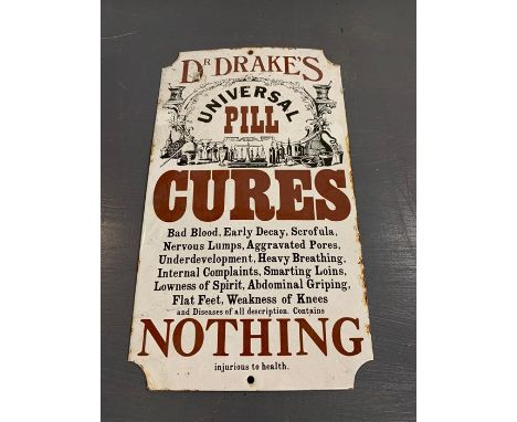 A small "Dr Drakes" enamel sign