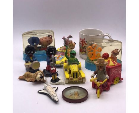 A selection of  vintage toys to include the magic roundabout 